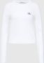 Calvin Klein Jeans T-Shirt Lange Mouw WOVEN LABEL RIB LONG SLEEVE - Thumbnail 2