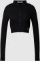 Calvin Klein Jeans Kort gebreid jack met labelpatch model 'BADGE ELONGATED' - Thumbnail 2