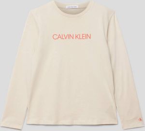 Calvin Klein Jeans Shirt met lange mouwen en labelprint