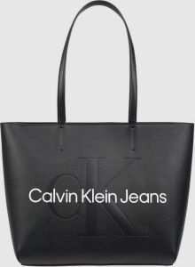 Calvin Klein Jeans Shopper in leerlook