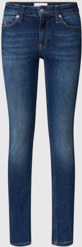 Calvin Klein Skinny fit jeans CKJ 011 MID RISE SKINNY met fadeout effect jeans merklabel & ck borduursel