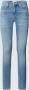 Calvin Klein Slim Fit Gewassen Jeans met Logo Detail Blauw Dames - Thumbnail 2