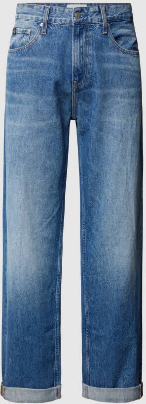 Calvin Klein Jeans Straight fit jeans met logodetail