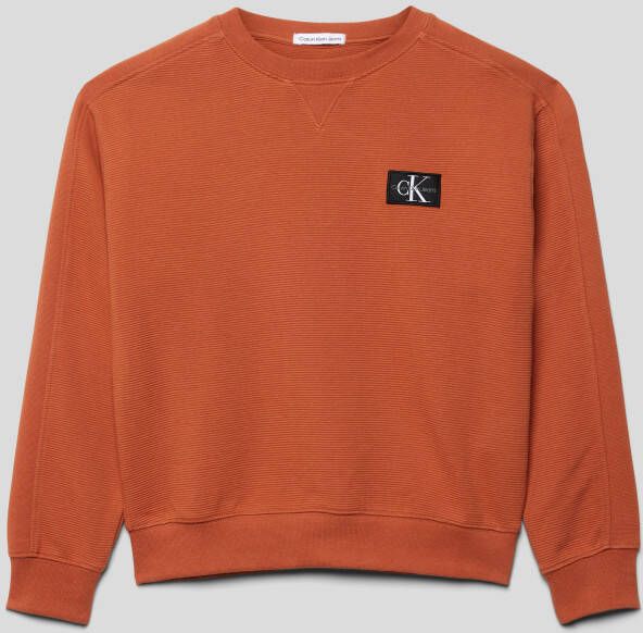 Calvin Klein Jeans Sweatshirt met labelapplicatie model 'OTTO'