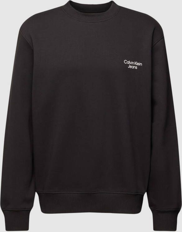 Calvin Klein Jeans Sweatshirt met labelprint aan de achterkant