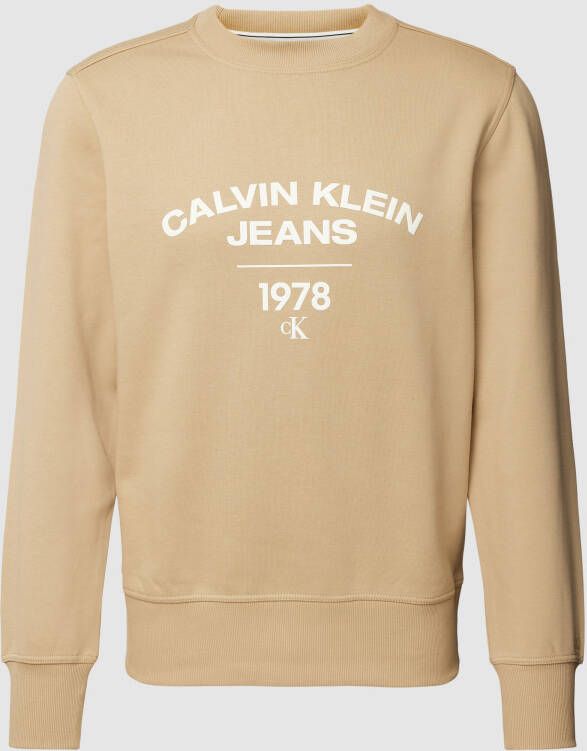 Calvin Klein Jeans Sweatshirt met labelprint model 'VARSITY'