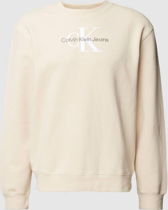 Calvin Klein Jeans Sweatshirt met labelstitching