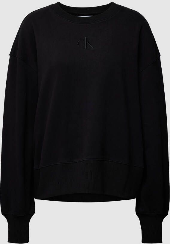 Calvin Klein Jeans Sweatshirt met labelstitching model 'POLAROID'