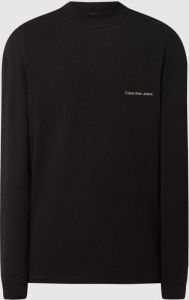 Calvin Klein Shirt met lange mouwen INSTITUTIONAL WAFFLE LS MOCKNECK