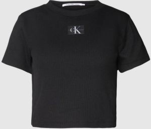 Calvin Klein Logo T-shirt zwart J20J221595 BEH Zwart Dames
