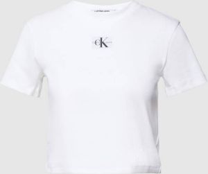 Calvin Klein Jeans T-shirt in fijnriblook model 'BADGE'