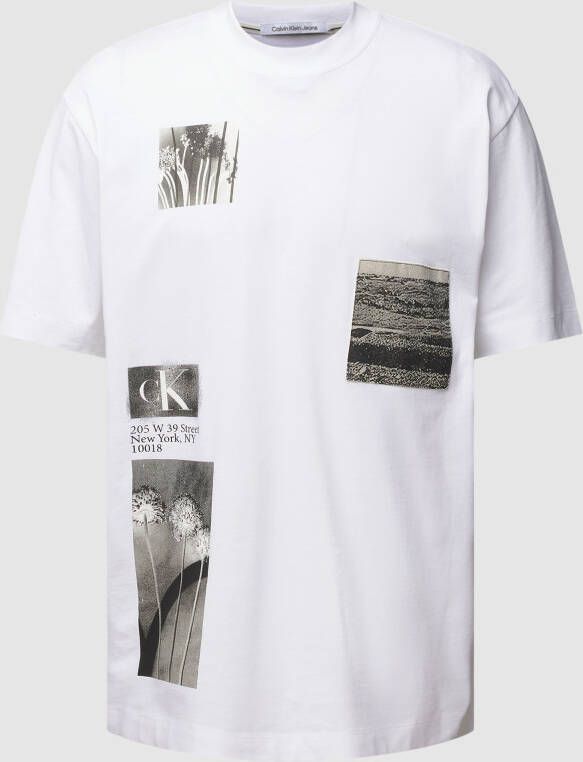 Calvin Klein Jeans T-shirt met badge model 'MULTI LANDSCAPE'