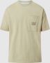 CALVIN KLEIN Heren Polo's & T-shirts Shrunken Badge Pocket Tee Beige - Thumbnail 2
