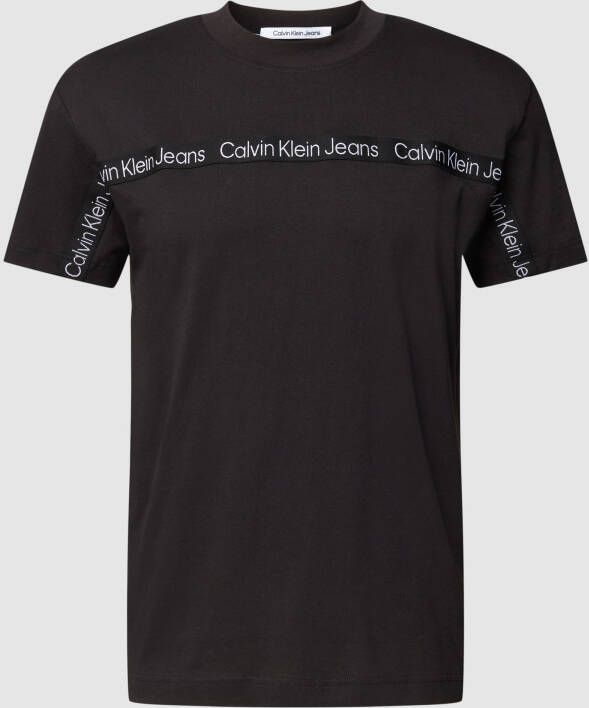 Calvin Klein Jeans Heren Zwart T-shirt Korte Mouw Herfst Winter Black Heren