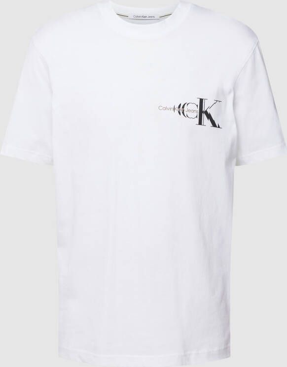 Calvin Klein Jeans T-shirt met labeldetails model 'GLITCHED'
