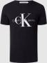 CALVIN KLEIN Heren Polo's & T-shirts Iconic Monogram Ss Slim Tee Zwart - Thumbnail 3