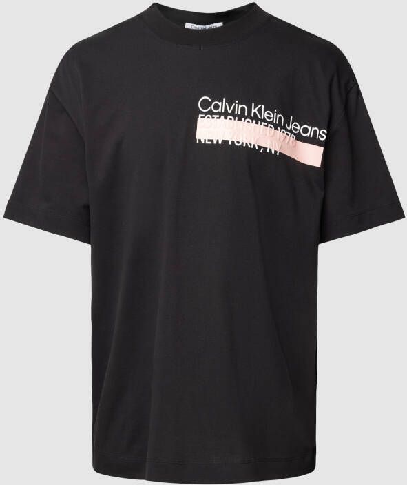 Calvin Klein Jeans T-shirt van katoen met labelprint