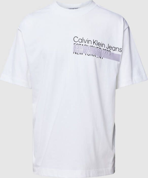 Calvin Klein Jeans T-shirt van katoen met labelprint
