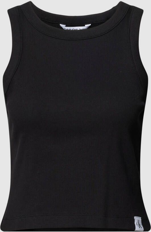 Calvin Klein Jeans Tanktop met fijnrib