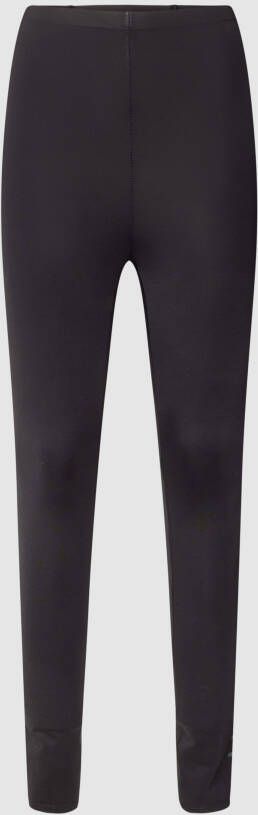 Calvin Klein Zwarte polyester leggings met contrasterende details Black Dames