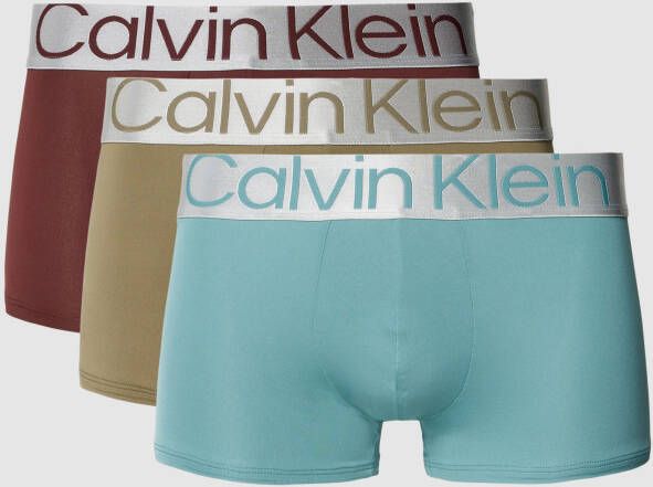 Calvin Klein Underwear Boxershort in een set van 3 stuks model 'Low Rise Trunk 3PK Steel'