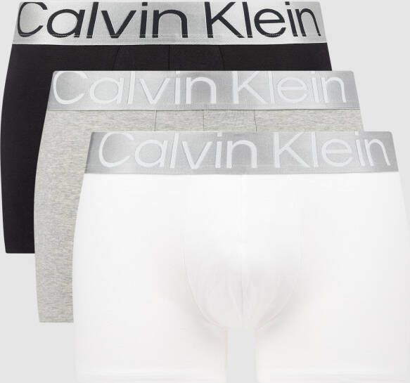 Calvin Klein Underwear Boxershort met elastische band met logo in een set van 3 stuks model 'Steel'