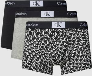 Calvin Klein Underwear Boxershort met elastische band met label in een set van 3 stuks model 'CK 96'