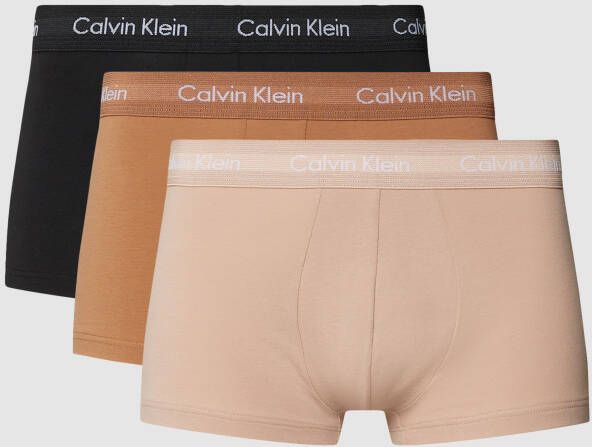 Calvin Klein Underwear Boxershort met elastische band met logo in een set van 3 stuks model 'LOW RISE'
