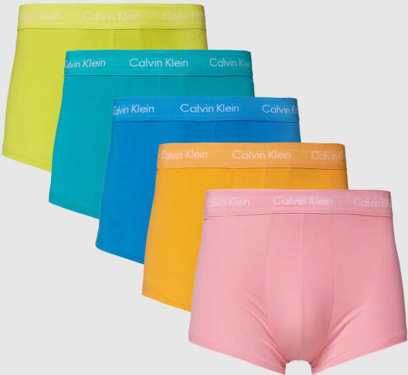 Calvin Klein Underwear Boxershort met logo in band in een set van 5 stuks model 'Low Rise Trunk'