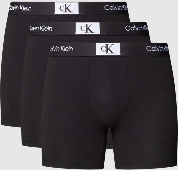 Calvin Klein Underwear Broek met elastisch band met logo model 'BOXER BRIEF' in een set van 3 stuks