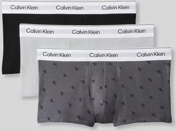 Calvin Klein Underwear Boxershorts van katoenmix in set van 3 model 'LOW RISE TRUNK 3PK'