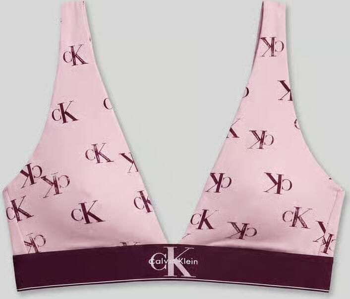 Calvin Klein Underwear Bralette met all-over motief model 'LIGHTLY LINED TRIANGLE'
