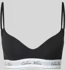 Calvin Klein Underwear Bralette van mix van katoen en modal met modal-aandeel model 'SCRIPT Lightly Lined'