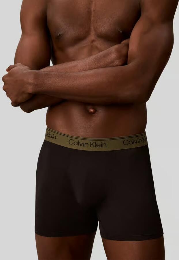 Calvin Klein Underwear Broek & boxershort met elastische label in band in set van 3 model 'BOXER BRIEF'