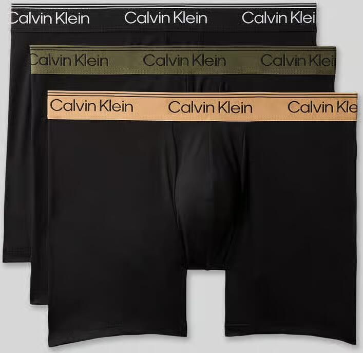 Calvin Klein Underwear Broek & boxershort met elastische label in band in set van 3 model 'BOXER BRIEF' - Foto 2