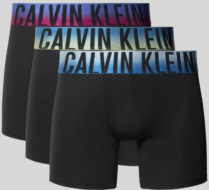 Calvin Klein Underwear Broek & boxershort met elastische label in band in set van 3 model 'BOXER BRIEF'