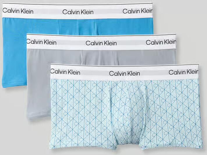 Calvin Klein Underwear Low rise boxershort van katoenmix in set van 3 - Foto 2