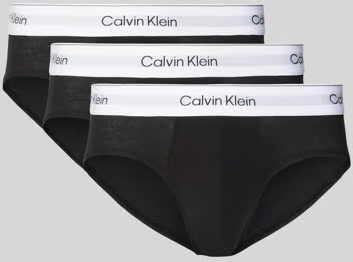 Calvin Klein Underwear Slip met elastische band met label in een set van 3 stuks