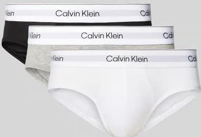 Calvin Klein Underwear Slip met elastische band met label in een set van 3 stuks