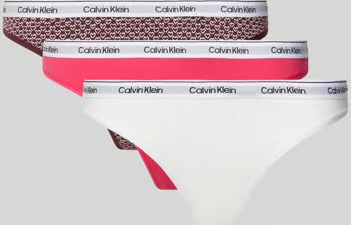 Calvin Klein Underwear Slip met elastische band met logo in set van 3 - Foto 2