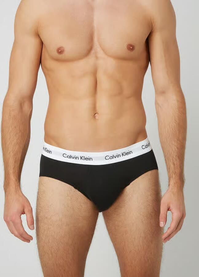 Calvin Klein Men slip Underwear 3 Hip Brief U2661G low waist pack new Zwart Heren - Foto 2