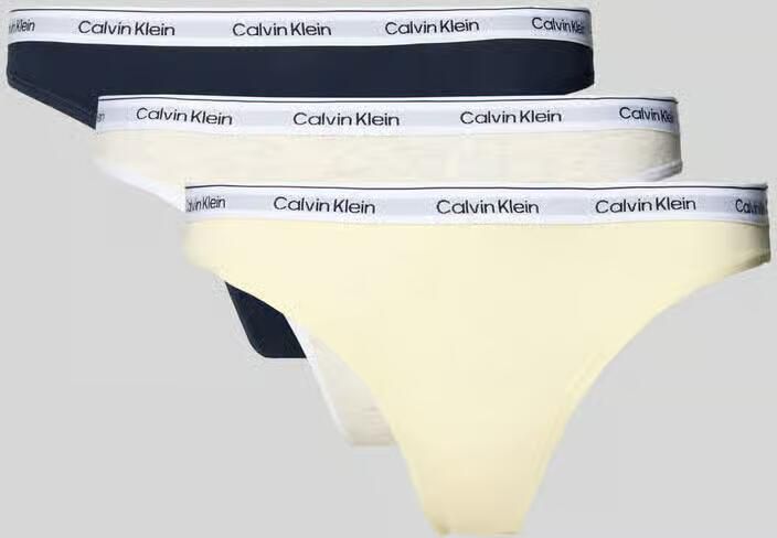 Calvin Klein Underwear String met elastische tailleband in 3-pack - Foto 2