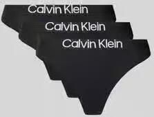 Calvin Klein Underwear String van katoenmix in 3-pack