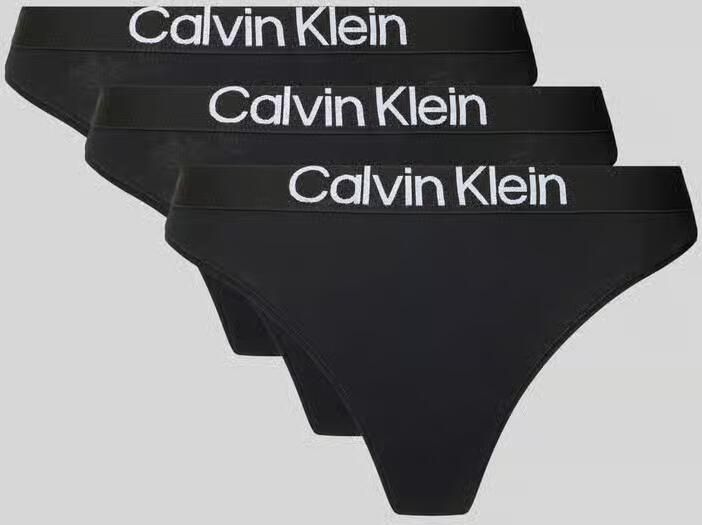 Calvin Klein Underwear String van katoenmix in 3-pack - Foto 2