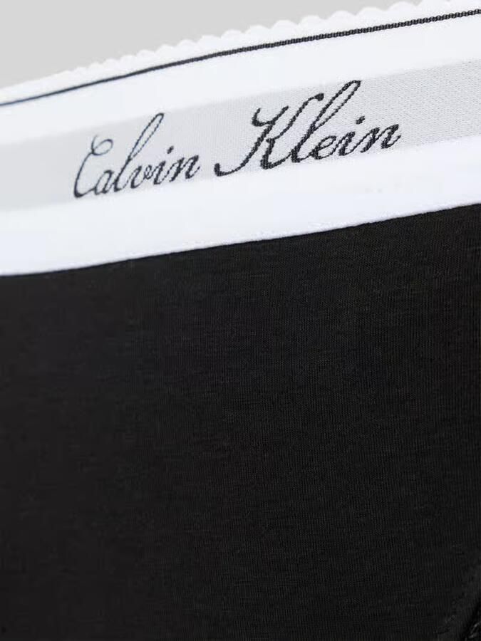 Calvin Klein Underwear String van katoenmix met modaalgehalte model 'SCRIPT Thong' - Foto 2