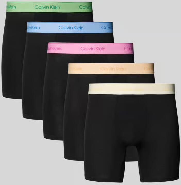 Calvin Klein Underwear Trunks in een set van 5 met elastische band met logo - Foto 4