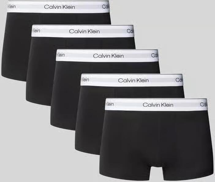 Calvin Klein Underwear Trunks met elastische band met label in set van 5 - Foto 3