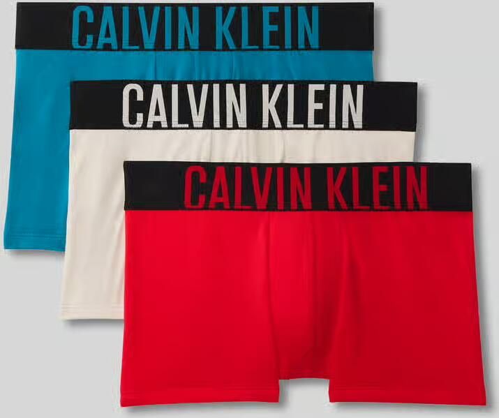 Calvin Klein Underwear Trunks van katoenmix met labelopschrift in een set van 3 - Foto 2