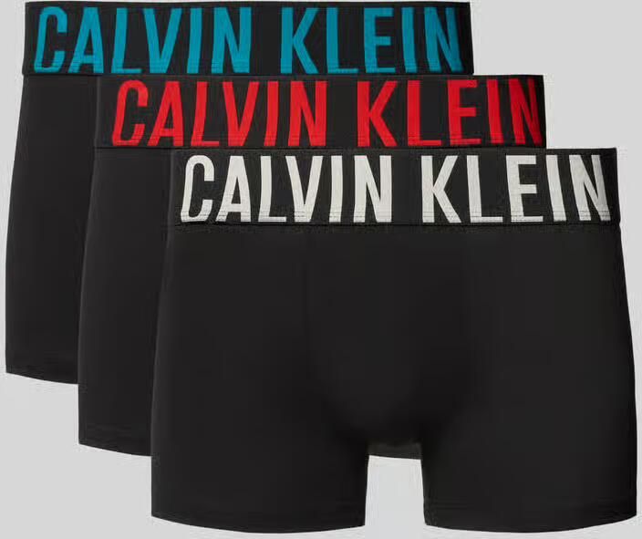 Calvin Klein Underwear Trunks van katoenmix met labelopschrift in een set van 3 - Foto 2