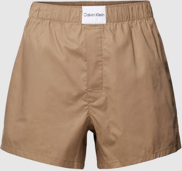 Calvin Klein Underwear Korte pyjamabroek met labelpatch